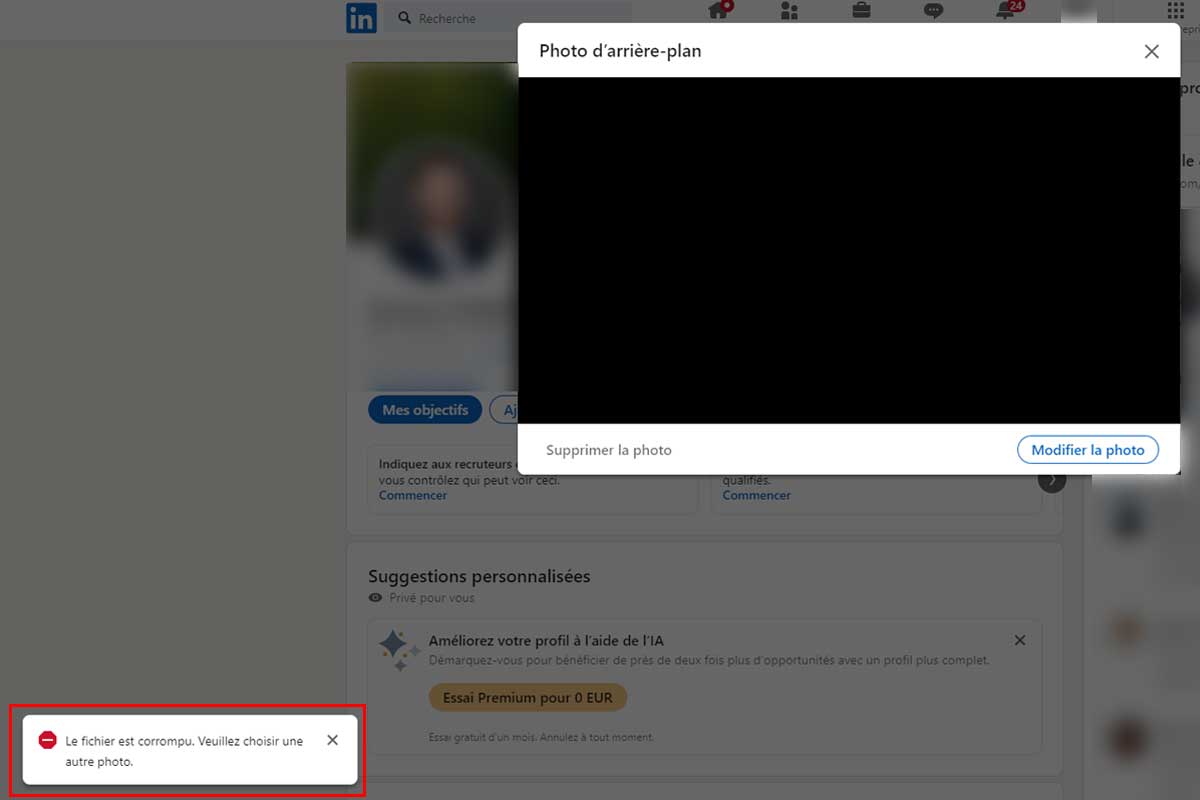 message-fichier-corrompu-linkedin