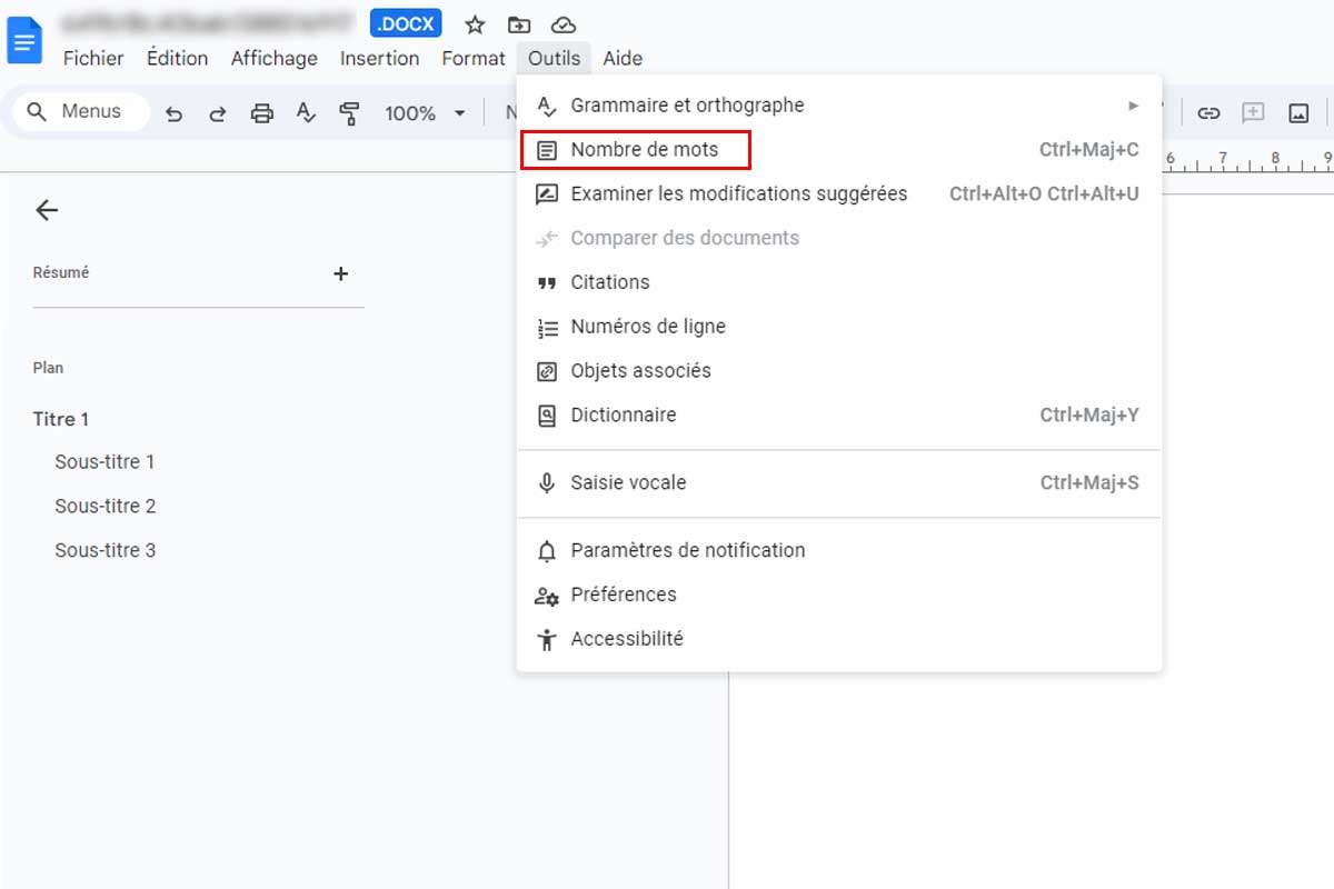 trouver-nombre-caratcere-google-doc