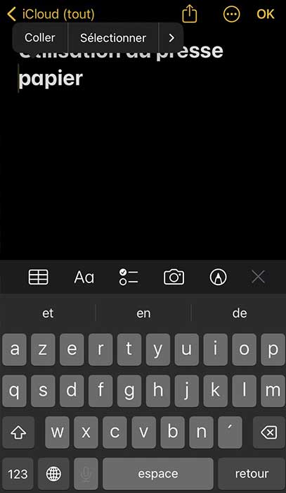 copier-un-mot-dans-du-texte-iphone
